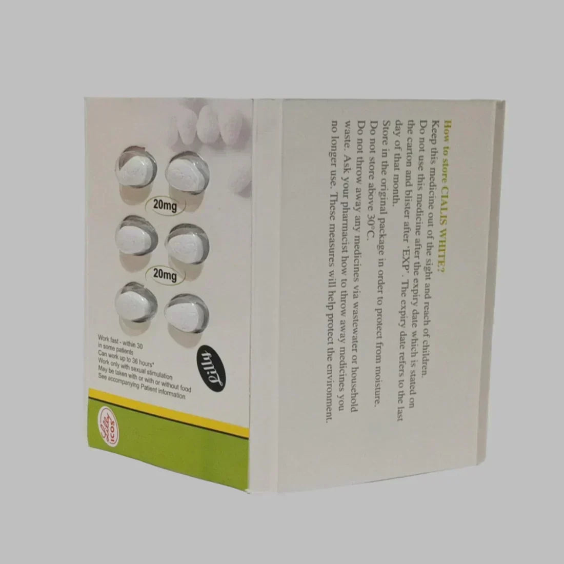 BOOK Cialis White 20mg 6 Tablets
